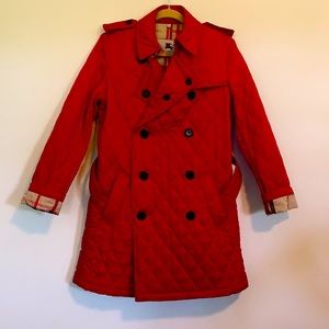 Burberry double-breasted quilted coat